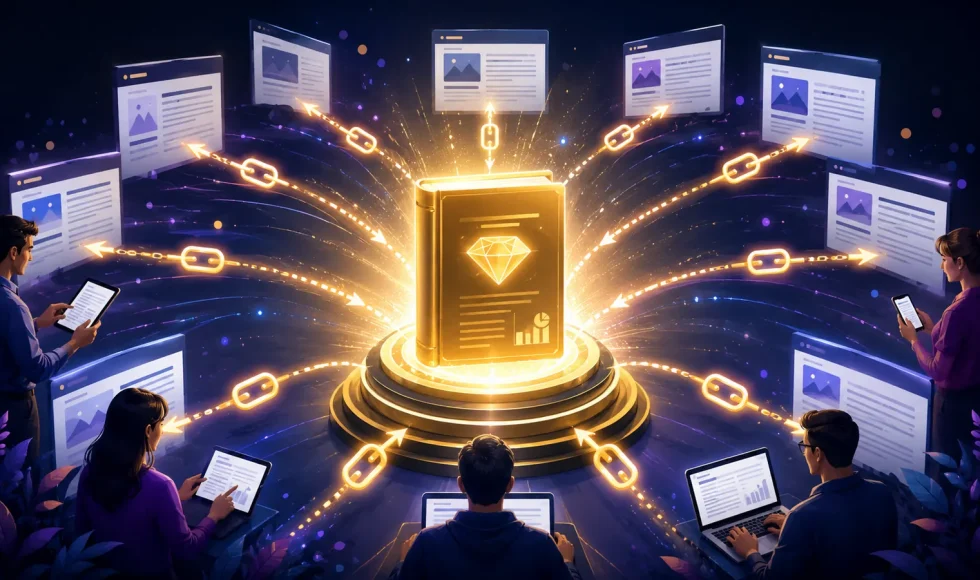 Linkable asset centrale che attrae backlink da siti e contenuti esterni